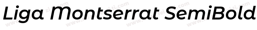 Liga Montserrat SemiBold SemiBold字体转换